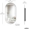 Umbra Hubba Pill Wall Mirror – Full Length Mirror with Slim Brass Frame, Modern Elongated Oval Design for Bedroom, Living Room & Entryway(Titanium)