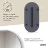 Umbra Hubba Pill Wall Mirror – Full Length Mirror with Slim Brass Frame, Modern Elongated Oval Design for Bedroom, Living Room & Entryway(Titanium)