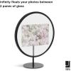 Umbra Infinity 4×6 Picture Frame, Unique Circular Photo Display for Desk or Wall, Black(4X6)