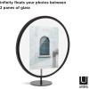 Umbra Infinity 4×6 Picture Frame, Unique Circular Photo Display for Desk or Wall, Black(5X7)