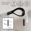 Umbra Loop 1-Inch Diameter Curtain Rod (42 to 120-Inch, Eco-Friendly Nickel)(Black)