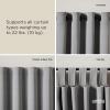 Umbra Loop 1-Inch Diameter Curtain Rod (42 to 120-Inch, Eco-Friendly Nickel)(Black)