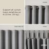 Umbra Loop 1-Inch Diameter Curtain Rod (42 to 120-Inch, Eco-Friendly Nickel)(Nickel)