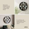 Umbra Luna Collage Picture Frame Holds Nine 4×6 Photos, Large 22-Inch Diameter, White(Black)