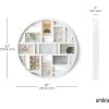 Umbra Luna Collage Picture Frame Holds Nine 4×6 Photos, Large 22-Inch Diameter, White(White)