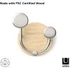Umbra Melody Wall-Mount Coat Valet Hook, Natural/Nickel(3-Hook)