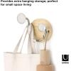 Umbra Melody Wall-Mount Coat Valet Hook, Natural/Nickel(3-Hook)