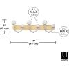 Umbra Melody Wall-Mount Coat Valet Hook, Natural/Nickel(9-Hook)