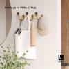 Umbra Melody Wall-Mount Coat Valet Hook, Natural/Nickel(9-Hook)