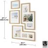 Umbra Mingle Picture Frame Gallery Set of 4, Collage Display for Photos, Prints, Artwork and More, Holds one 4×4, two 4×6, two 5×7 and three 8×10, Natural(Natural)