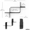 Umbra Montage Floating Wall Shelf, Metal, Set of 2, White(Black)
