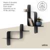 Umbra Montage Floating Wall Shelf, Metal, Set of 2, White(Black)