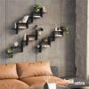 Umbra Montage Floating Wall Shelf, Metal, Set of 2, White(Black)