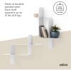 Umbra Montage Floating Wall Shelf, Metal, Set of 2, White(White)