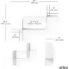 Umbra Montage Floating Wall Shelf, Metal, Set of 2, White(White)