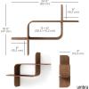 Umbra Montage Wall Shelf, Black(Light Walnut)