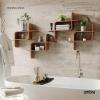Umbra Montage Wall Shelf, Black(Light Walnut)
