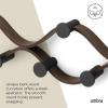 Umbra Montage Wall-Mounted Coat Rack with 6 Hooks for Jackets, Hats, Bags, and More – Modern Wood and Metal Design, White/Natural(Black/Walnut)