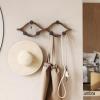 Umbra Montage Wall-Mounted Coat Rack with 6 Hooks for Jackets, Hats, Bags, and More – Modern Wood and Metal Design, White/Natural(Black/Walnut)