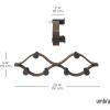 Umbra Montage Wall-Mounted Coat Rack with 6 Hooks for Jackets, Hats, Bags, and More – Modern Wood and Metal Design, White/Natural(Black/Walnut)