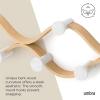 Umbra Montage Wall-Mounted Coat Rack with 6 Hooks for Jackets, Hats, Bags, and More – Modern Wood and Metal Design, White/Natural(White/Natural)