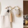Umbra Montage Wall-Mounted Coat Rack with 6 Hooks for Jackets, Hats, Bags, and More – Modern Wood and Metal Design, White/Natural(White/Natural)