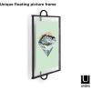 Umbra Phantom 8×10 Metal Wall-Mount Picture Frame, Floating Style, Black(8″ x 10″)