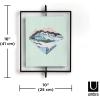 Umbra Phantom 8×10 Metal Wall-Mount Picture Frame, Floating Style, Black(8″ x 10″)