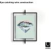 Umbra Phantom 8×10 Metal Wall-Mount Picture Frame, Floating Style, Black(8″ x 10″)