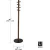 Umbra Pillar, Coat Rack, Black/Walnut(Black/Walnut)