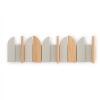 Umbra Saloon Hook – Wall-Mounted Fold-Out Hook Rack with 5 Retractable Hooks, Solid Beechwood, Space-Saving Modern Storage for Entryway, Bathroom & Bedroom – Natural(Natural)