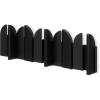 Umbra Saloon Hook – Wall-Mounted Fold-Out Hook Rack with 5 Retractable Hooks, Solid Beechwood, Space-Saving Modern Storage for Entryway, Bathroom & Bedroom – Natural(Black)