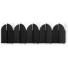 Umbra Saloon Hook – Wall-Mounted Fold-Out Hook Rack with 5 Retractable Hooks, Solid Beechwood, Space-Saving Modern Storage for Entryway, Bathroom & Bedroom – Natural(Black)