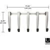 Umbra Schnook Steel Over-The-Door Multi-Hook – 5 Metal Hooks Measure 18″ x 8″ – Perfect for Hanging Robes, Towels, Shower & Bath Accessories – Keep Your Bathroom Organized and Neat(5 Hook (Pack of 6))