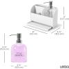 Umbra Sling Sponge Holder Sink Caddy with Dish Soap Dispenser Pump for Kitchen