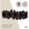 Umbra Sticks Wall-Mounted Coat Rack Rail Hook with 8 Retractable Pegs – Modern, Space-Saving Storage Organizer, White(Espresso)