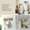 Umbra Sticks Wall-Mounted Coat Rack Rail Hook with 8 Retractable Pegs – Modern, Space-Saving Storage Organizer, White(Gray)