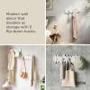 Umbra Sticks Wall-Mounted Coat Rack Rail Hook with 8 Retractable Pegs – Modern, Space-Saving Storage Organizer, White(White)