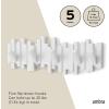 Umbra Sticks Wall-Mounted Coat Rack Rail Hook with 8 Retractable Pegs – Modern, Space-Saving Storage Organizer, White(White)