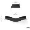 Umbra Surf Shelf Set of 2 – Sand Metal Floating Shelves for Wall Storage & Décor, Modern Wave Design, 100% Steel, Holds 15 lbs. Each, Easy Installation Shelving for Bedroom, Living Room & Office(Black)