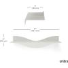 Umbra Surf Shelf Set of 2 – Sand Metal Floating Shelves for Wall Storage & Décor, Modern Wave Design, 100% Steel, Holds 15 lbs. Each, Easy Installation Shelving for Bedroom, Living Room & Office(Sand)