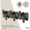 Umbra Tempo Wall Hook – Modern 6-Hook Coat & Towel Rack, Recycled ABS/Wood Fiber, Sand (Beige), Easy Mount Entryway Organizer(Black)