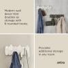 Umbra Tempo Wall Hook – Modern 6-Hook Coat & Towel Rack, Recycled ABS/Wood Fiber, Sand (Beige), Easy Mount Entryway Organizer(Sand)