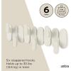 Umbra Tempo Wall Hook – Modern 6-Hook Coat & Towel Rack, Recycled ABS/Wood Fiber, Sand (Beige), Easy Mount Entryway Organizer(Sand)