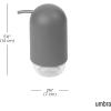 Umbra Touch Hand Soap Dispenser, Plastic Liquid Pump Bottle, Durable and Refillable for Bathroom or Kitchen Sink, Slate Blue(Gray)