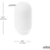 Umbra Touch Hand Soap Dispenser, Plastic Liquid Pump Bottle, Durable and Refillable for Bathroom or Kitchen Sink, Slate Blue(White)