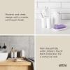 Umbra Touch Hand Soap Dispenser, Plastic Liquid Pump Bottle, Durable and Refillable for Bathroom or Kitchen Sink, Slate Blue(White)