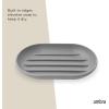 Umbra Touch Soap Dish for Bathroom – Modern Oval Shape for Sink – Durable and Easy to Clean, White(Grey)