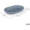 Umbra Touch Soap Dish for Bathroom – Modern Oval Shape for Sink – Durable and Easy to Clean, White(Slate Blue)