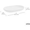 Umbra Touch Soap Dish for Bathroom – Modern Oval Shape for Sink – Durable and Easy to Clean, White(White)